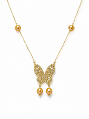 Luxury South Sea Gold Pearl Necklace Vintage Butterfly Design Statement Jewelry Gift for Her for Women
