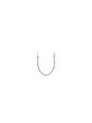 Madama Grade Japanese Akoya Silver-Gray Pearl Necklace，Dual Wear Design, S925 Silver Gold Plated,Crystal Circle Link Pearl Strand，Luxury Statement Jewelry for Wedding & Gift