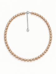 Timeless Natural South Sea Golden Pearl Necklace,S925 Sterling Silver Hand-Knotted Pearl Choker, Wedding & Everyday Wear