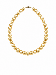 Luxury South Sea Golden Pearl Tower Necklace, Genuine Seawater Graduated Golden Pearl Single Strand Necklace, Gold Plated Safety Clasp, Statement Fine Pearl Jewelry Gift for Her